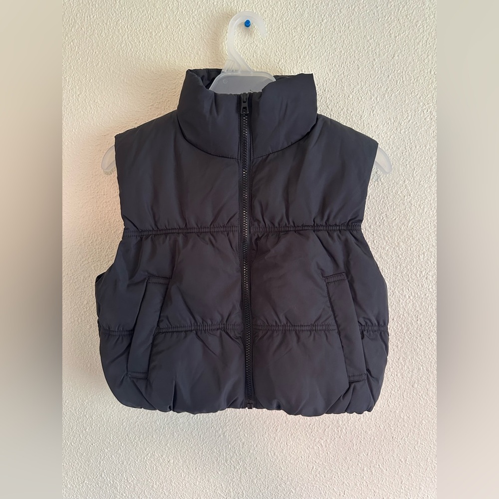 Divided h&m puff vest xs black